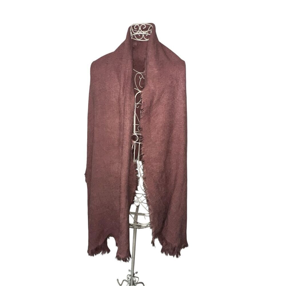 Cute Free People Scarf  Oversized - Fringe - blush pink, OS Fringe Wrap Scarf GO